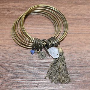 🍂 USED Bronze Bracelet with Charms